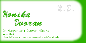 monika dvoran business card